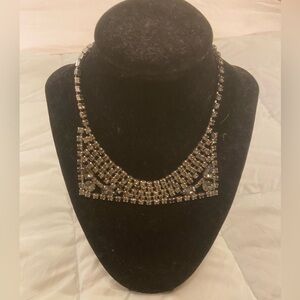 Vintage Rhinestone Collar Choker Necklace